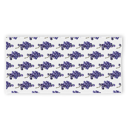 Watercolor Grape Pattern Print Beach Towel