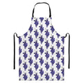 Watercolor Grape Pattern Print Bib Apron With Pocket