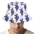 Watercolor Grape Pattern Print Bucket Hat