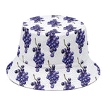 Watercolor Grape Pattern Print Bucket Hat
