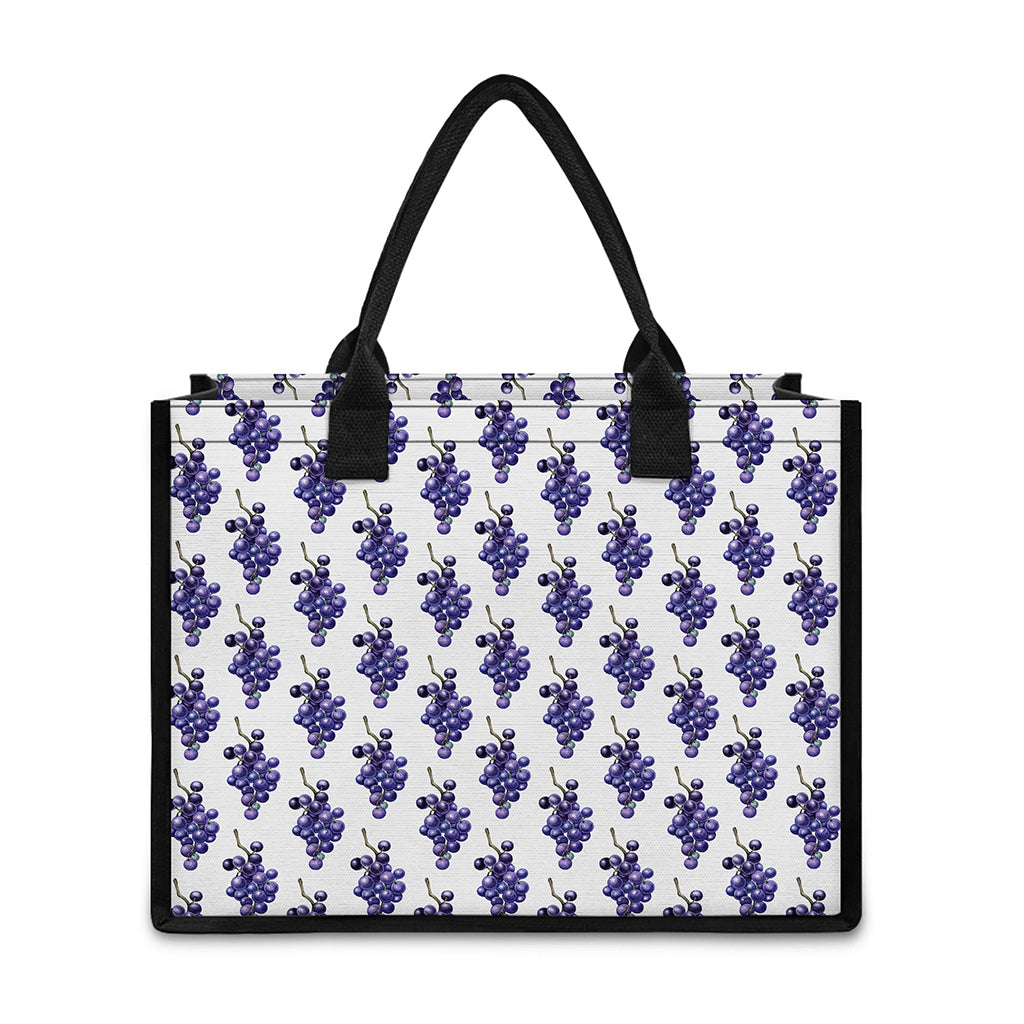 Watercolor Grape Pattern Print Canvas Tote Bag