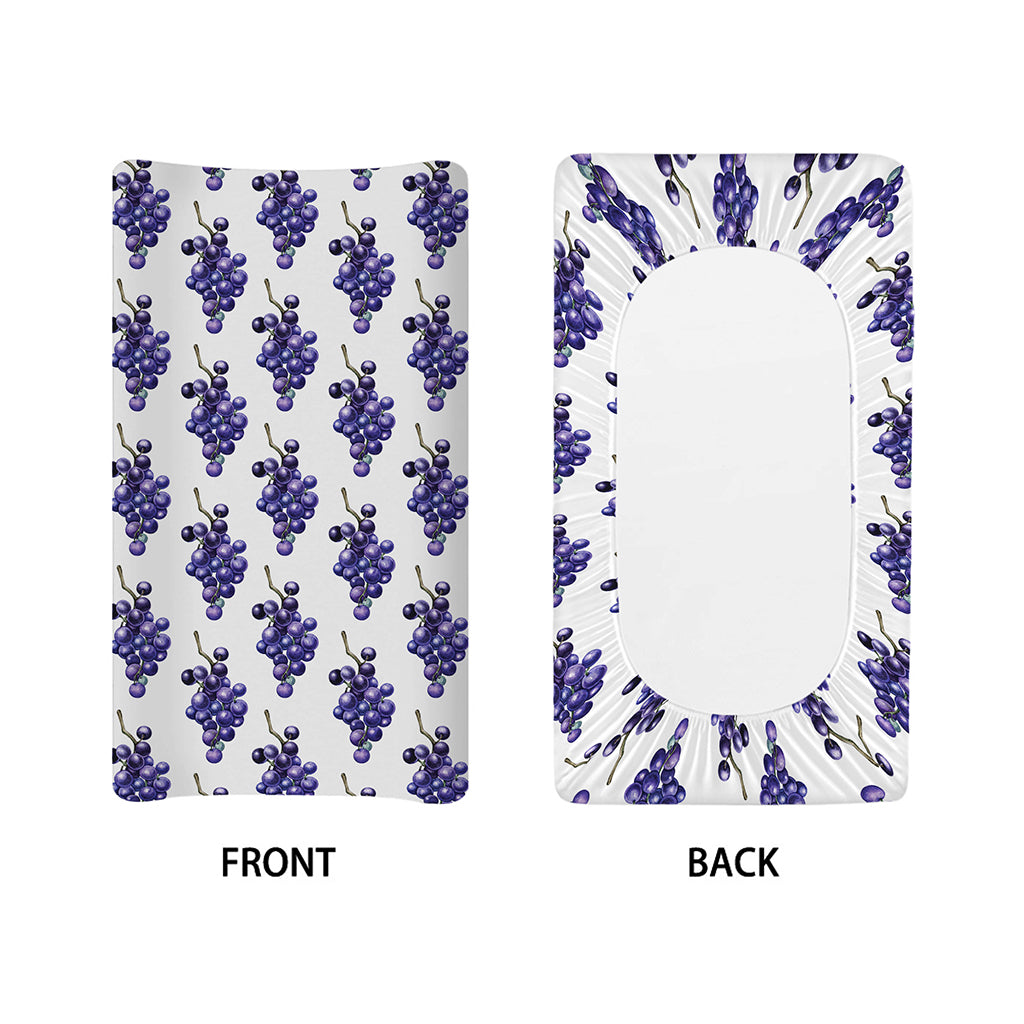 Watercolor Grape Pattern Print Changing Pad Cover