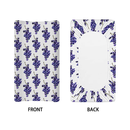 Watercolor Grape Pattern Print Changing Pad Cover