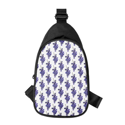 Watercolor Grape Pattern Print Chest Bag
