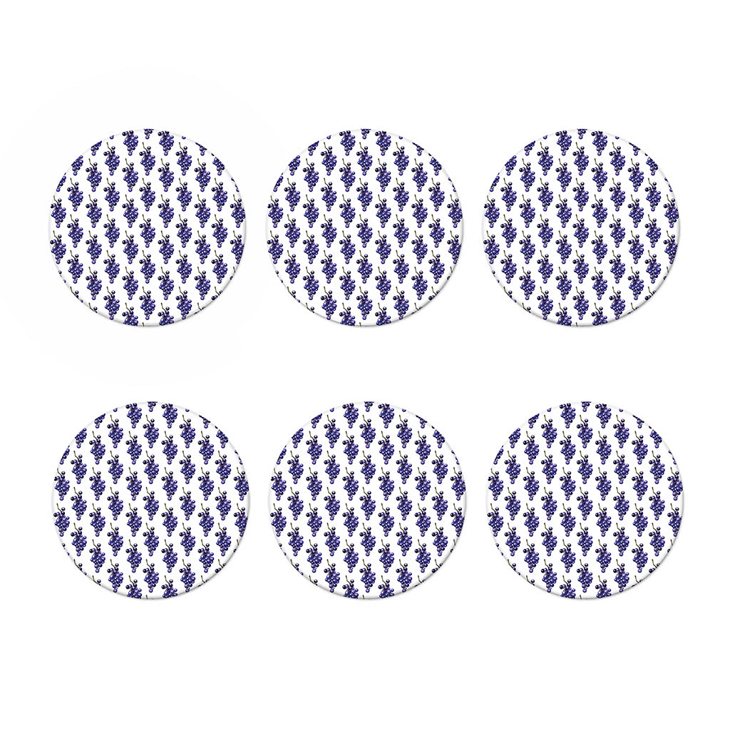 Watercolor Grape Pattern Print Coaster Set