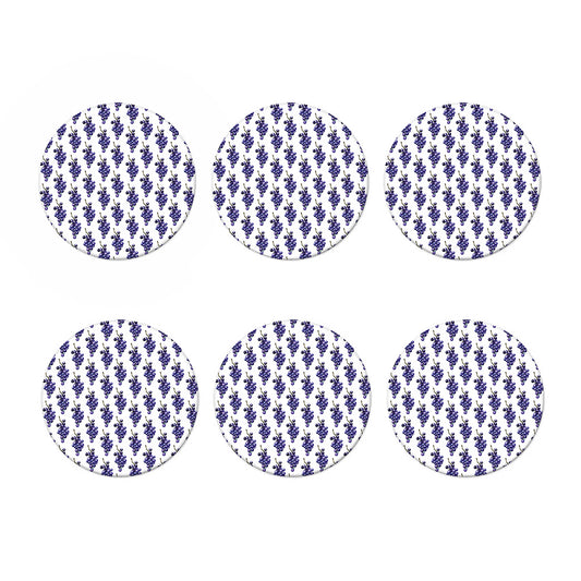 Watercolor Grape Pattern Print Coaster Set