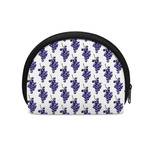 Watercolor Grape Pattern Print Coin Purse