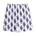Watercolor Grape Pattern Print Cotton Shorts