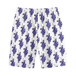 Watercolor Grape Pattern Print Cotton Shorts