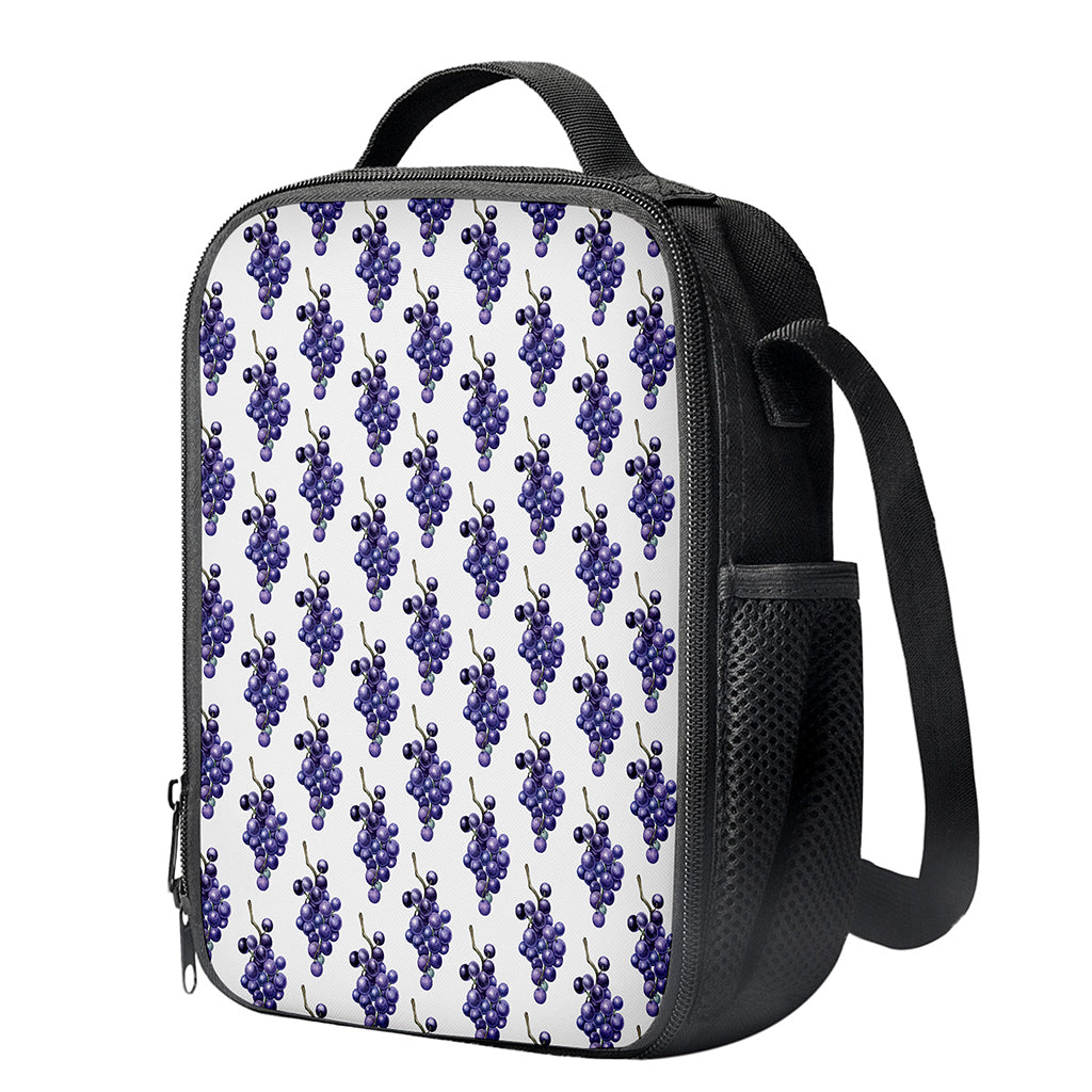 Watercolor Grape Pattern Print Crossbody Lunch Bag