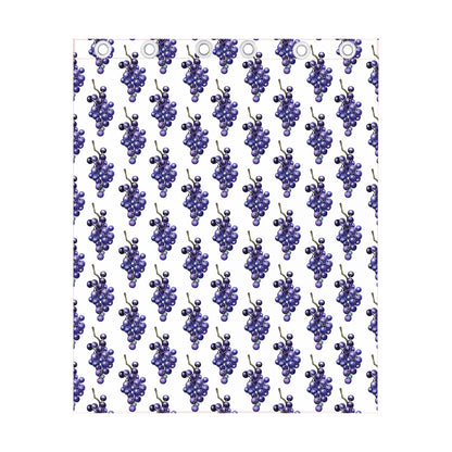 Watercolor Grape Pattern Print Curtain
