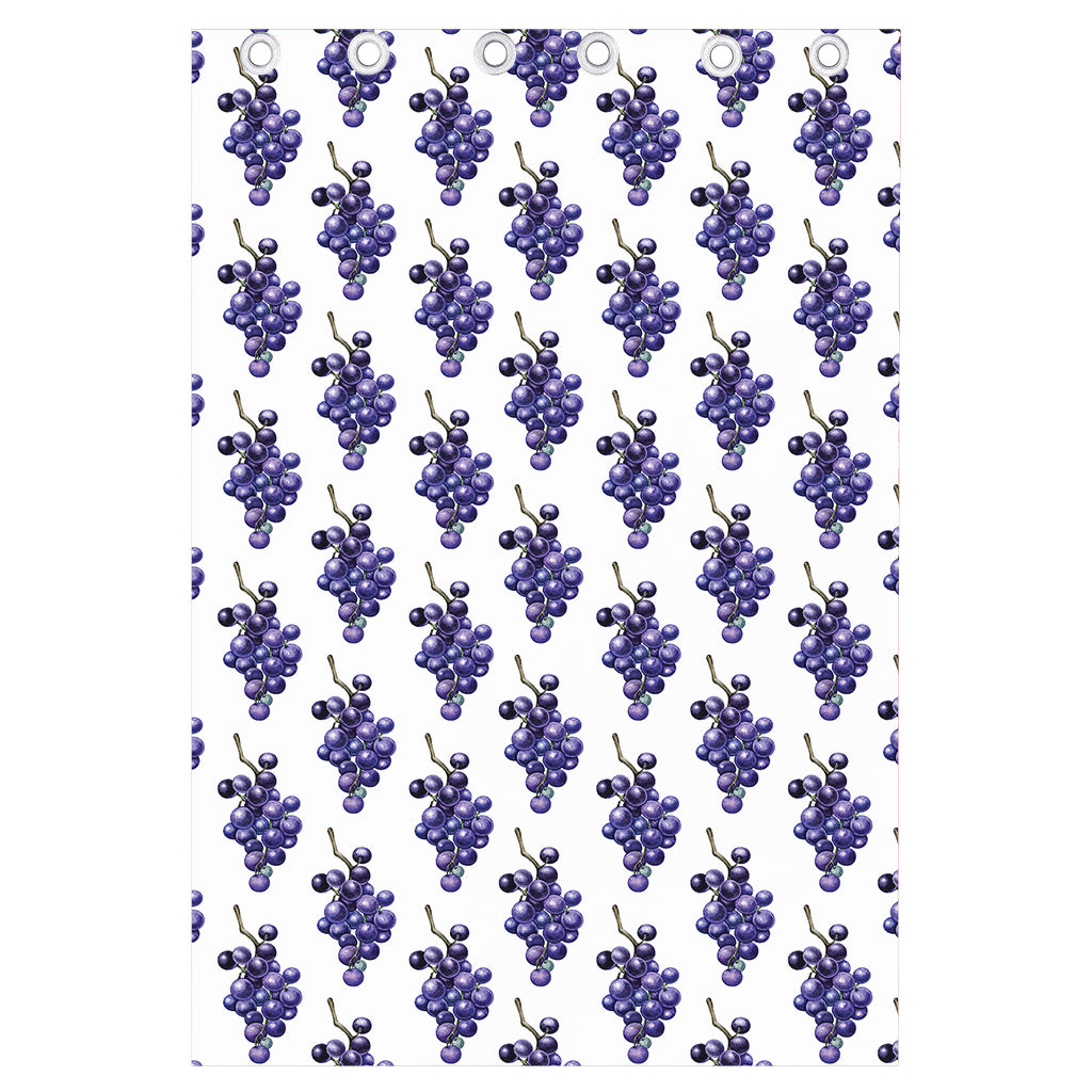 Watercolor Grape Pattern Print Curtain