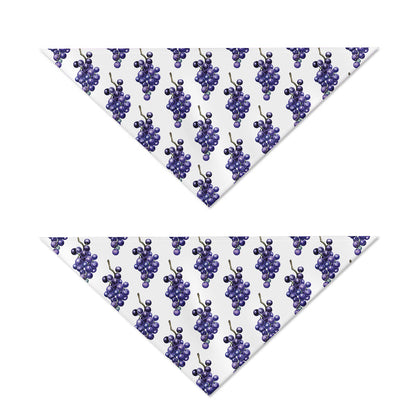 Watercolor Grape Pattern Print Dog Bandana