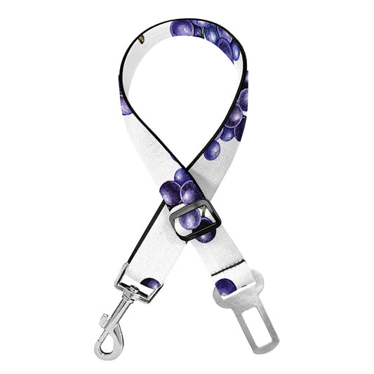 Watercolor Grape Pattern Print Dog Seat Belt