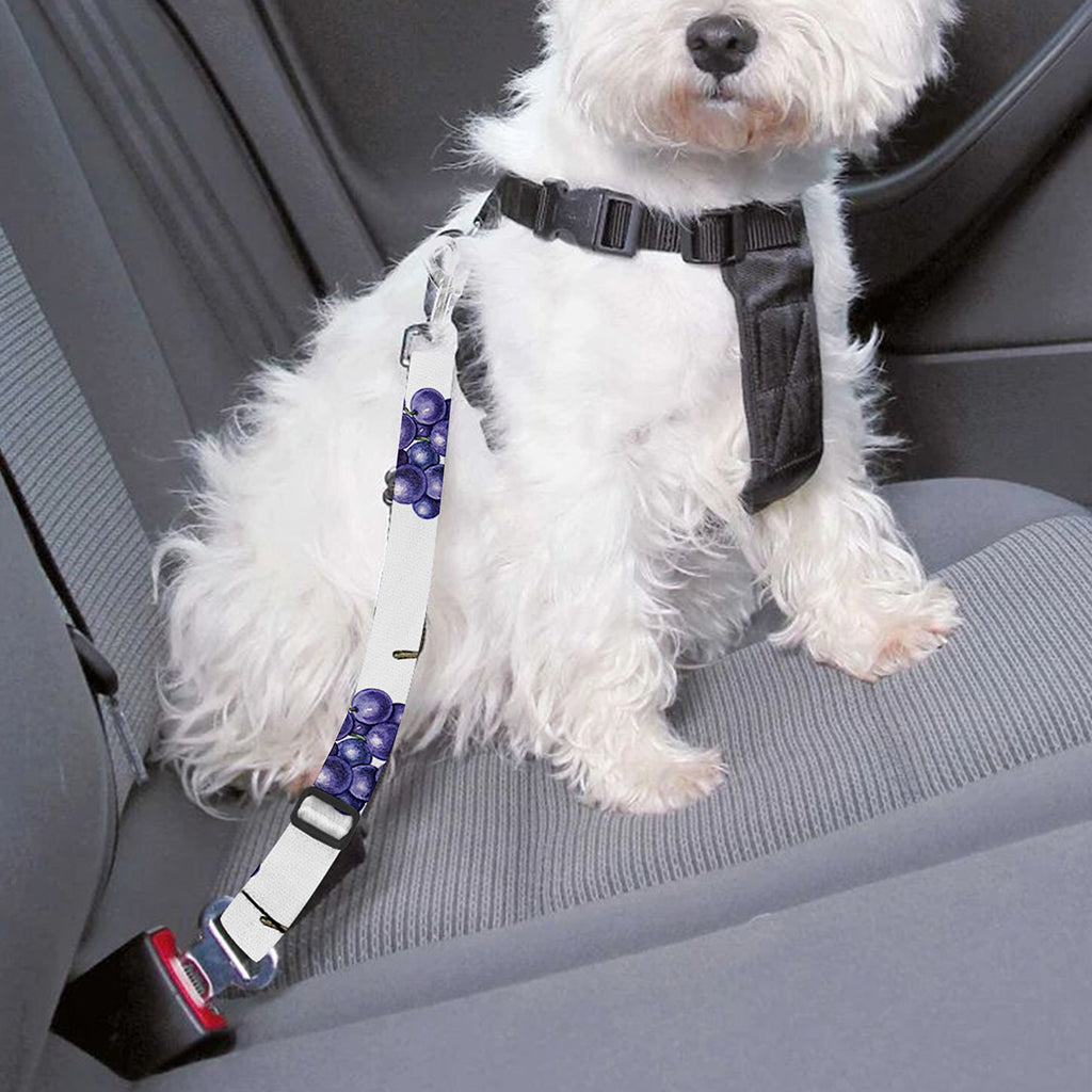 Watercolor Grape Pattern Print Dog Seat Belt