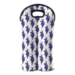 Watercolor Grape Pattern Print Double Neoprene Wine Tote