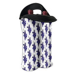 Watercolor Grape Pattern Print Double Neoprene Wine Tote