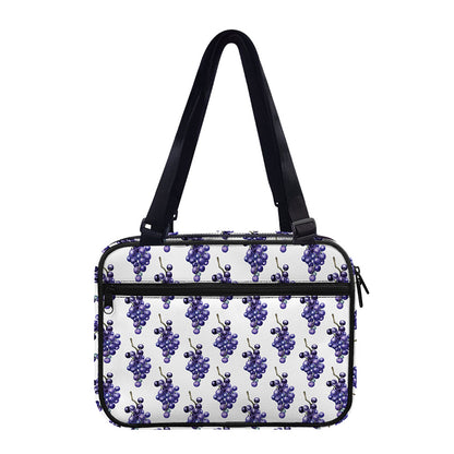 Watercolor Grape Pattern Print Double Strap Bible Bag