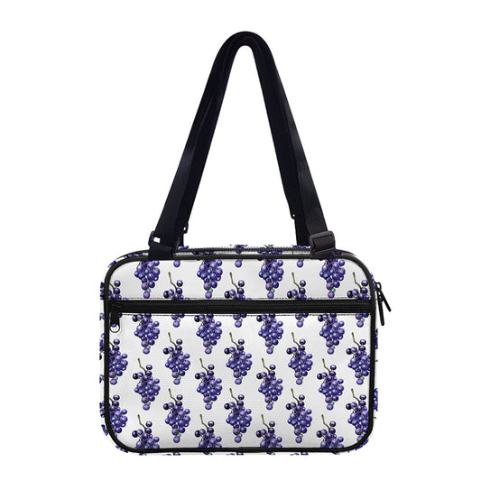 Watercolor Grape Pattern Print Double Strap Bible Bag