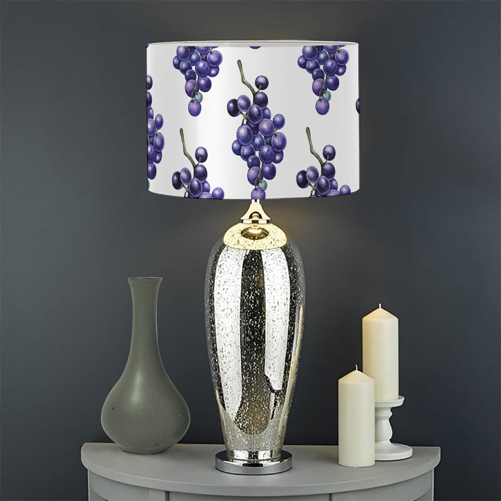 Watercolor Grape Pattern Print Drum Lamp Shade