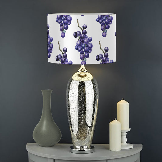 Watercolor Grape Pattern Print Drum Lamp Shade