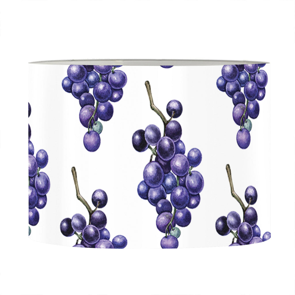 Watercolor Grape Pattern Print Drum Lamp Shade