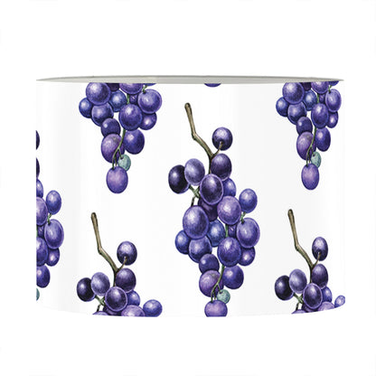 Watercolor Grape Pattern Print Drum Lamp Shade