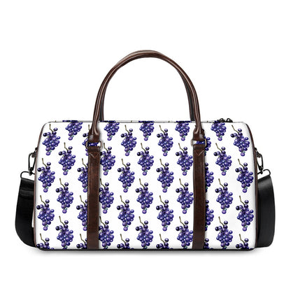 Watercolor Grape Pattern Print Duffle Bag