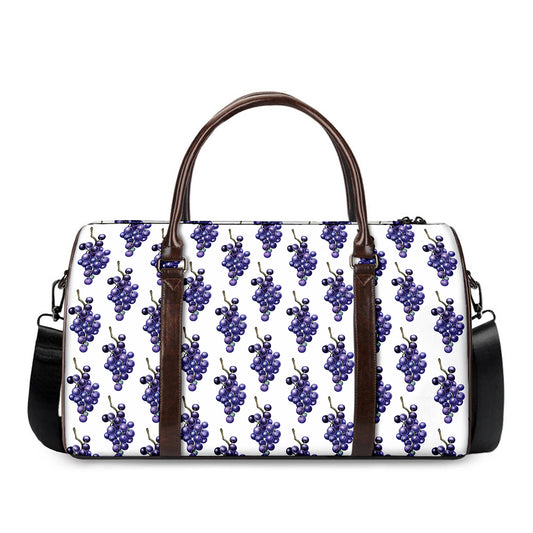 Watercolor Grape Pattern Print Duffle Bag