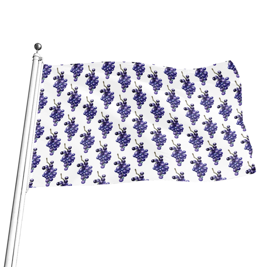 Watercolor Grape Pattern Print Flag