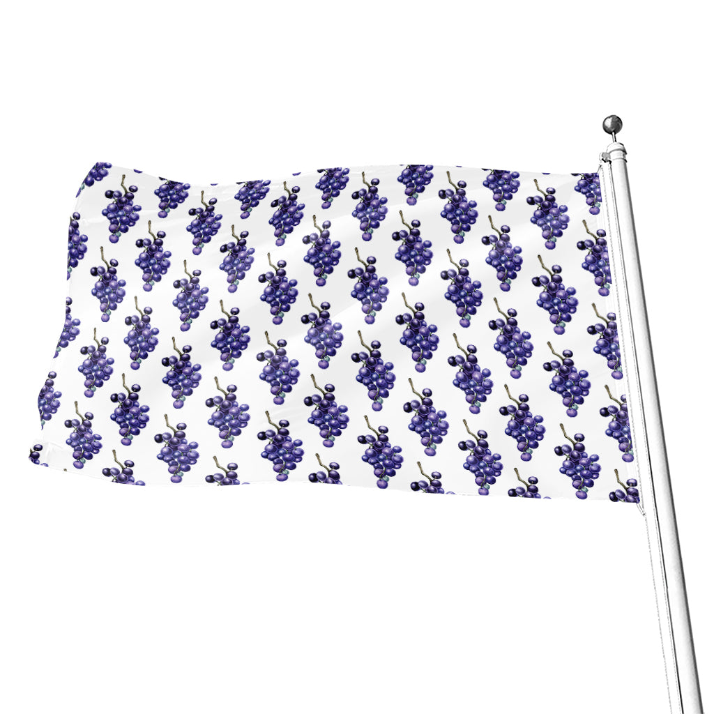 Watercolor Grape Pattern Print Flag