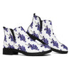 Watercolor Grape Pattern Print Flat Ankle Boots