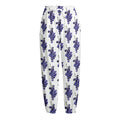 Watercolor Grape Pattern Print Fleece Lined Knit Pants