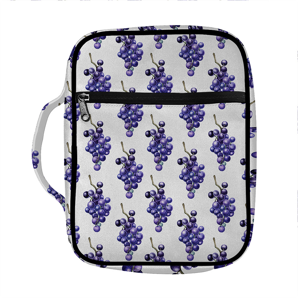 Watercolor Grape Pattern Print Front Pocket Bible Bag