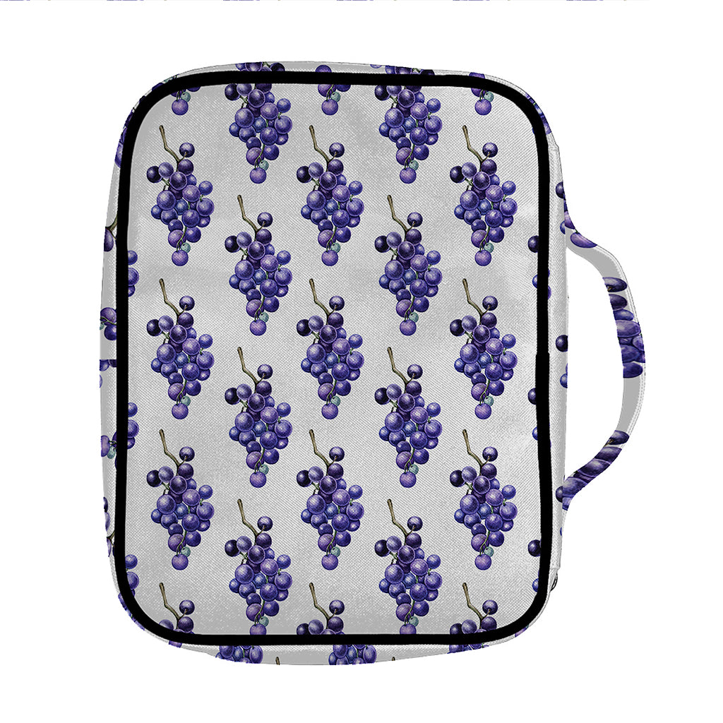 Watercolor Grape Pattern Print Front Pocket Bible Bag