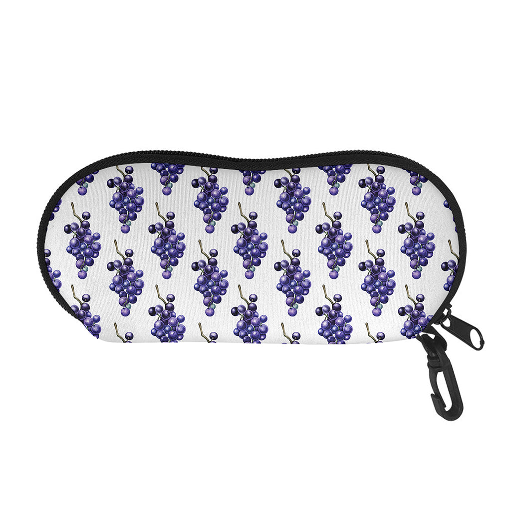 Watercolor Grape Pattern Print Glasses Case