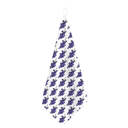 Watercolor Grape Pattern Print Hand Towel
