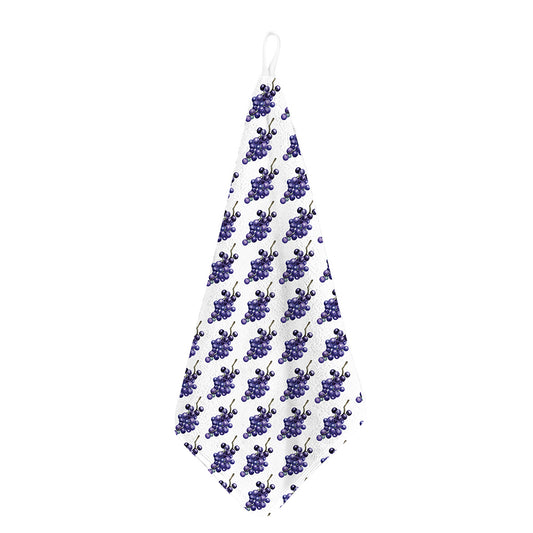 Watercolor Grape Pattern Print Hand Towel