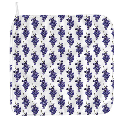 Watercolor Grape Pattern Print Hand Towel