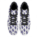 Watercolor Grape Pattern Print High Top Leather Sneakers