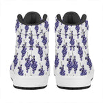 Watercolor Grape Pattern Print High Top Leather Sneakers