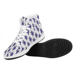 Watercolor Grape Pattern Print High Top Leather Sneakers