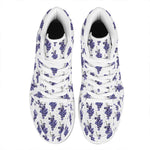 Watercolor Grape Pattern Print High Top Leather Sneakers
