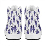 Watercolor Grape Pattern Print High Top Leather Sneakers
