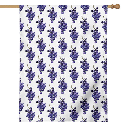 Watercolor Grape Pattern Print House Flag
