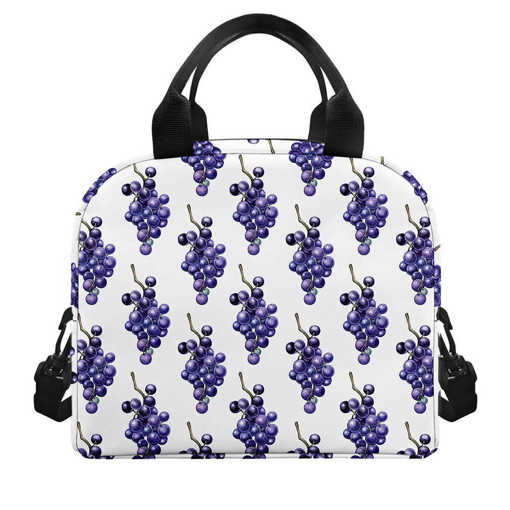 Watercolor Grape Pattern Print Insulated Lunch Bag