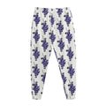 Watercolor Grape Pattern Print Jogger Pants