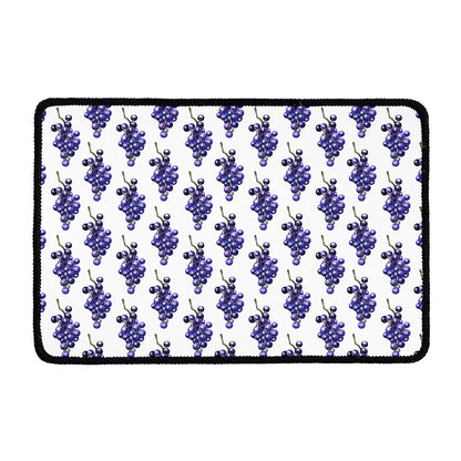 Watercolor Grape Pattern Print Kitchen Mat