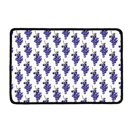 Watercolor Grape Pattern Print Kitchen Mat