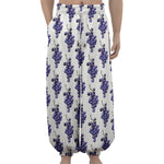 Watercolor Grape Pattern Print Lantern Pants